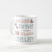 Cute 10th Wedding Jubileum Koffiemok (Voorkant links)