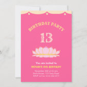 Cute 13th Birthday Party Invitation Kaart (Voorkant)