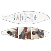 Cute 1st Fathers Day Dad Photo Collage Basketbal (Panelen)