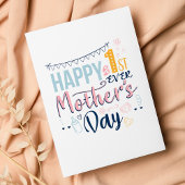 Cute 1st Moederdag Personalized Feestdagenkaart