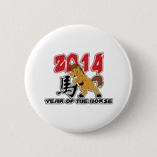 Cute 2014 Year of the Horse Ronde Button 5,7 Cm
