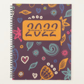 Cute 2022 Botanical Pattern Personalized Planner (Voorkant)