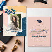 Cute 2025 Graduation Pastel Photo Mini Invitation
