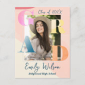 Cute 2025 Photo Graduation Party Mini Invitation (Devant)