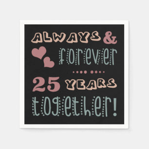 Cute 25th Wedding Jubileum Servet