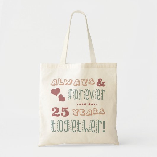 Cute 25th Wedding Jubileum Tote Bag (Voorkant)