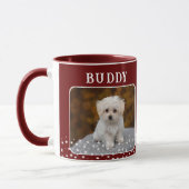Cute 2 Dogs Photo Names Star Pattern Red Mok (Links)