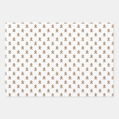 Cute 2 Names, Gingerbread Man Pattern 3 Sheets Inpakpapier Vel (Voorkant 2)