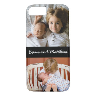 Cute 2 Photo Personnalisé Enfants iPhone 8 7 Coque