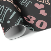 Cute 30th Wedding Jubileum Cadeaupapier (Rol Hoek)