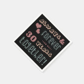 Cute 30th Wedding Jubileum Servet (Hoek)