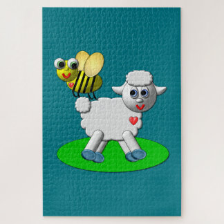 Cute 3-D Kijk bij en Lamb Legpuzzel