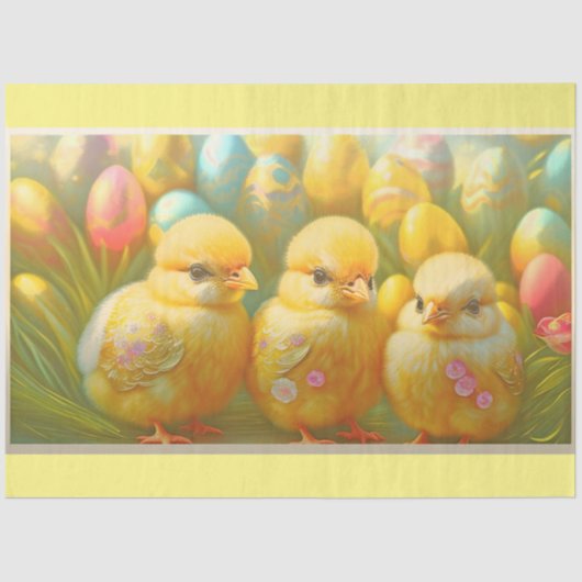 Cute 3 Paaskip Collectie Tissuepapier (Voorkant)