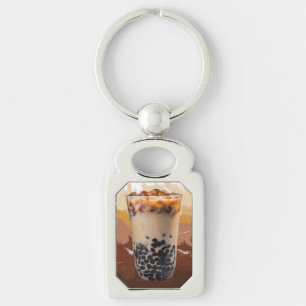 Cute 3D Melk Thee Design – Boba Liefhebber Estheti Sleutelhanger