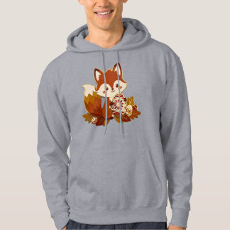 Cute 3D Paper Cut Fox with Ornate Gold Detail East Hoodie