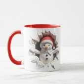 Cute 3D Snowman Mug (Gauche)