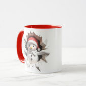 Cute 3D Snowman Mug (Devant gauche)