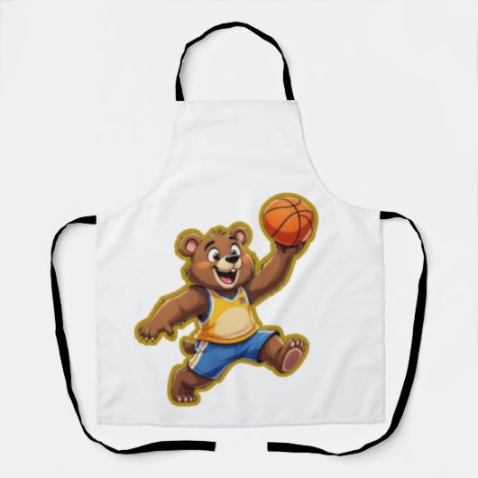 Cute 3D Teddy Bear Playing Basketball – Adorable S Schort (Voorkant)
