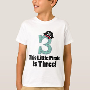 Cute 3rd Birthday Pirate T-shirt