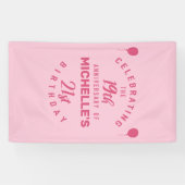 Cute 40th Birthday Personalized Spandoek (Horizontaal)