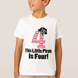 Cute 4th Birthday Pirate T-shirt