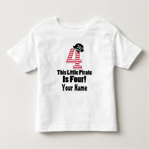 Cute 4th Birthday Pirate Thmed Kinder Shirts
