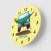 Cute 4X4 cartoon Ronde Klok (Hoek)