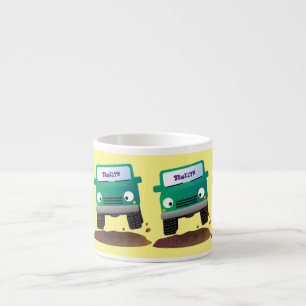 Cute 4X4 terreinwagen cartoon Espresso Kop