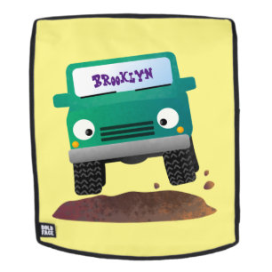 Cute 4X4 terreinwagen cartoon Rugtassen