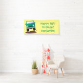 Cute 4X4 terreinwagen cartoon Spandoek (Insitu)