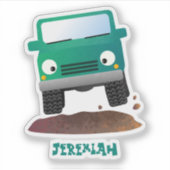 Cute 4X4 terreinwagen cartoon Sticker (Voorkant)