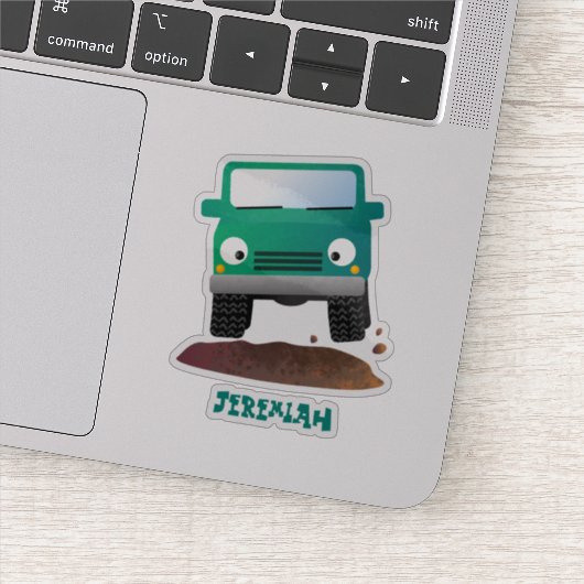Cute 4X4 terreinwagen cartoon Sticker (Detail)