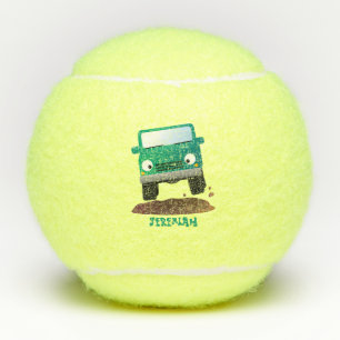 Cute 4X4 terreinwagen cartoon Tennisballen