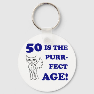 Cute 50th Birthday Cadeau Sleutelhanger