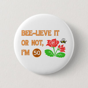 Cute 50th Birthday Gift Idea Ronde Button 5,7 Cm