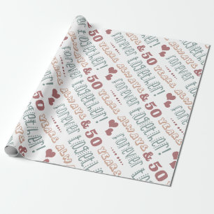 Cute 50th Wedding Jubileum Cadeaupapier