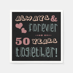 Cute 50th Wedding Jubileum Servet