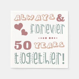 Cute 50th Wedding Jubileum Servet