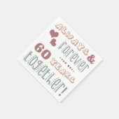 Cute 60th Wedding Jubileum Servet (Hoek)