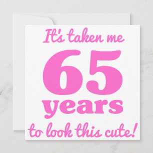 Cute 65th Birthday for Women Kaart