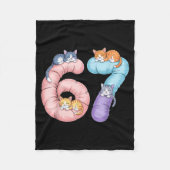 Cute 67 Cat Meme Design  Fleece Deken (Voorkant)