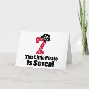 Cute 7th Birthday Pirate Kaart