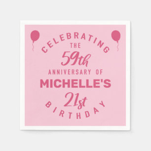 Cute 80th Birthday Personalized Servet