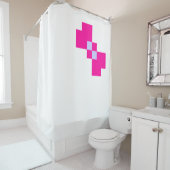 Cute 8 Bit Pixel Bow Douchegordijn (In situ)