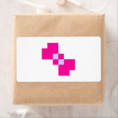 Cute 8 Bit Pixel Bow Etiket (Insitu)