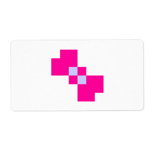 Cute 8 Bit Pixel Bow Etiket