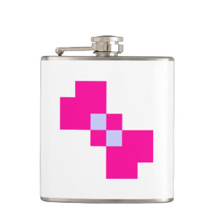 Cute 8 Bit Pixel Bow Heupfles