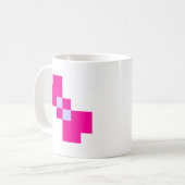 Cute 8 Bit Pixel Bow Koffiemok (Voorkant links)