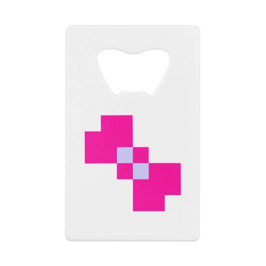 Cute 8 Bit Pixel Bow Kredietkaart Flessenopener (Voorkant)