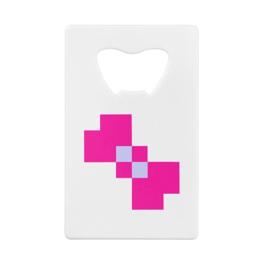 Cute 8 Bit Pixel Bow Kredietkaart Flessenopener (Achterkant)